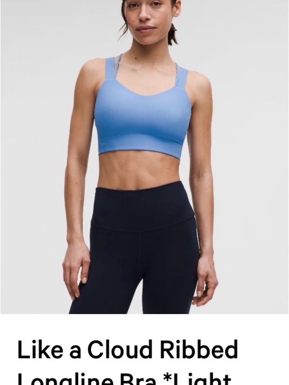 lululemon athletica Like a cloud Ribbed Longline Sports Bra D/DD